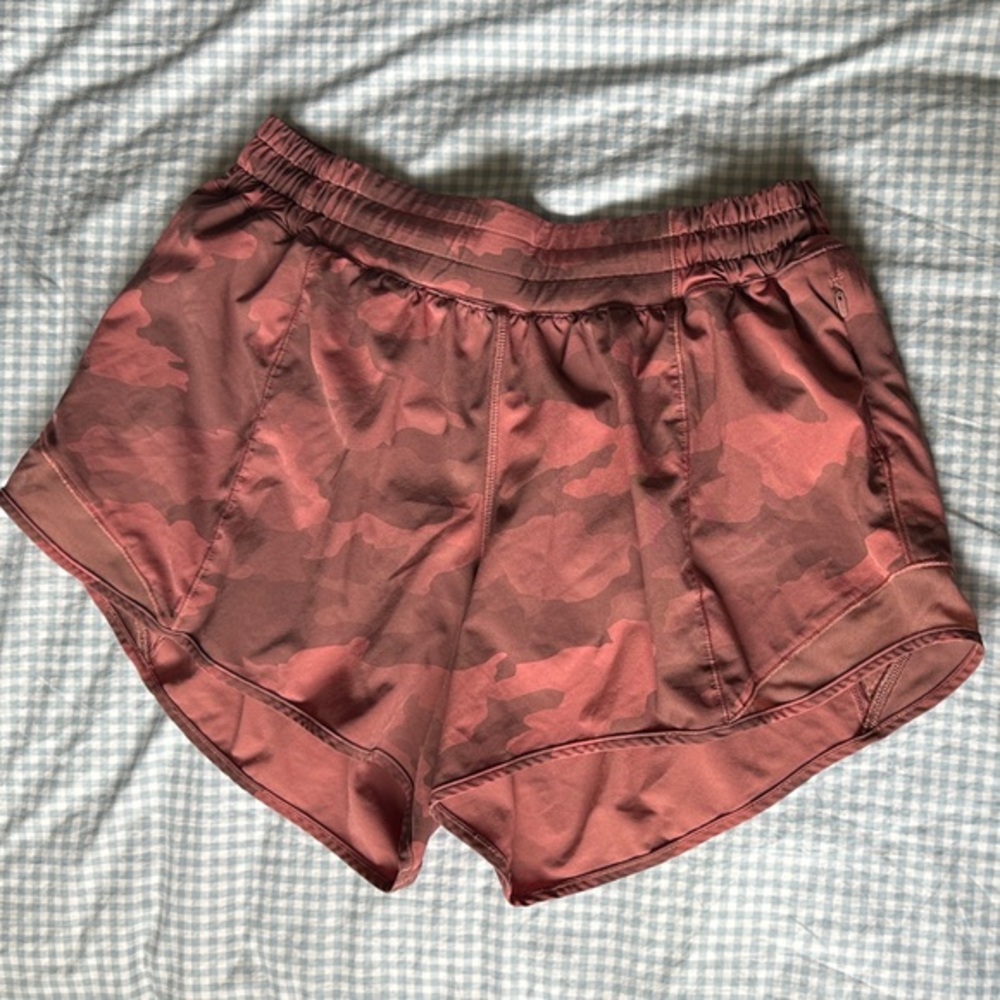 lululemon athletica Women's Camouflage Red Athletic Shorts